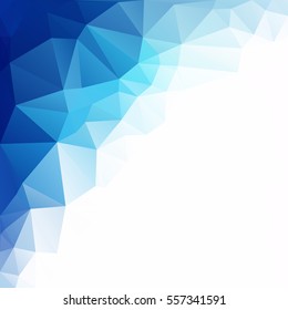 Blue Polygonal Mosaic Background, Creative Design Templates