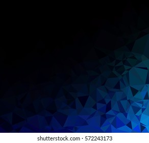 Blue Polygonal Mosaic Background, Creative Design Templates