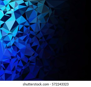 Blue Polygonal Mosaic Background, Creative Design Templates