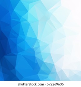 Blue Polygonal Mosaic Background, Creative Design Templates