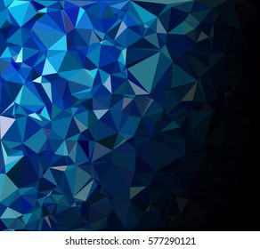 Blue Polygonal Mosaic Background, Creative Design Templates