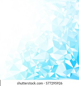 Blue Polygonal Mosaic Background, Creative Design Templates