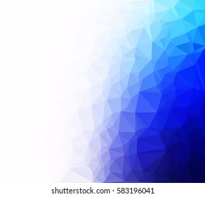 Blue Polygonal Mosaic Background, Creative Design Templates