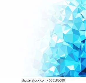 Blue Polygonal Mosaic Background, Creative Design Templates