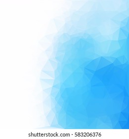 Blue Polygonal Mosaic Background, Creative Design Templates