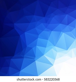 Blue Polygonal Mosaic Background, Creative Design Templates