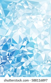 Blue Polygonal Mosaic Background, Creative Design Templates