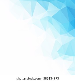 Blue Polygonal Mosaic Background, Creative Design Templates