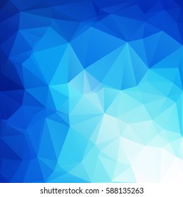 Blue Polygonal Mosaic Background, Creative Design Templates