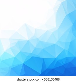 Blue Polygonal Mosaic Background, Creative Design Templates