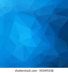 Blue Polygonal Mosaic Background, Creative Design Templates