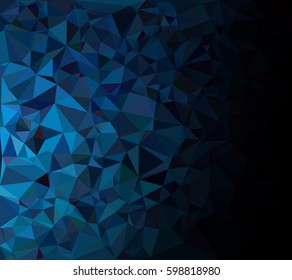 Blue Polygonal Mosaic Background, Creative Design Templates