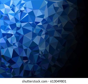 Blue Polygonal Mosaic Background, Creative Design Templates