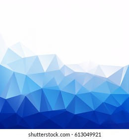 Blue Polygonal Mosaic Background, Creative Design Templates