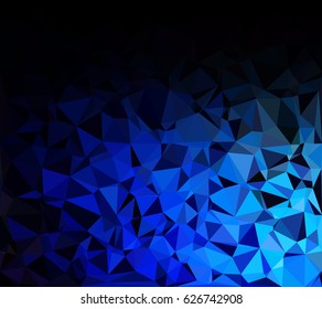 Blue Polygonal Mosaic Background, Creative Design Templates
