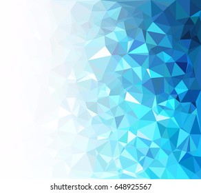 Blue Polygonal Mosaic Background, Creative Design Templates