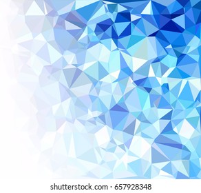 Blue Polygonal Mosaic Background, Creative Design Templates