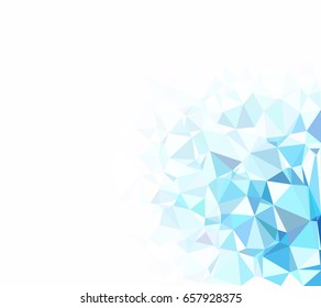 Blue Polygonal Mosaic Background, Creative Design Templates