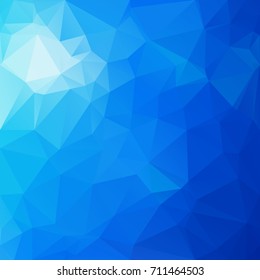 Blue Polygonal Mosaic Background, Creative Design Templates