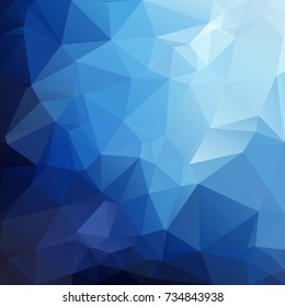 Blue Polygonal Mosaic Background, Creative Design Templates