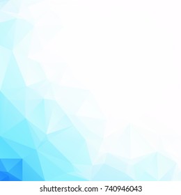 Blue Polygonal Mosaic Background, Creative Design Templates