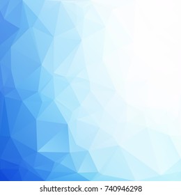 Blue Polygonal Mosaic Background, Creative Design Templates
