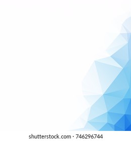 Blue Polygonal Mosaic Background, Creative Design Templates