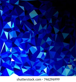 Blue Polygonal Mosaic Background, Creative Design Templates