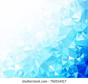 Blue Polygonal Mosaic Background, Creative Design Templates