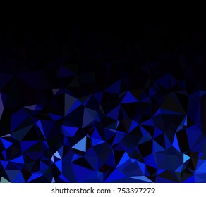 Blue Polygonal Mosaic Background, Creative Design Templates
