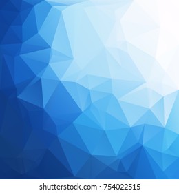 Blue Polygonal Mosaic Background, Creative Design Templates