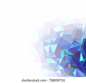 Blue Polygonal Mosaic Background, Creative Design Templates