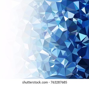 Blue Polygonal Mosaic Background, Creative Design Templates
