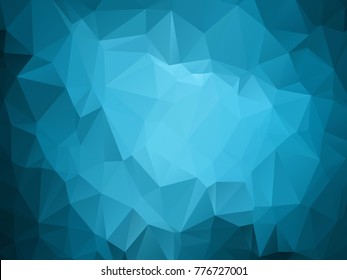 blue Polygonal Mosaic Background, Creative Design Templates