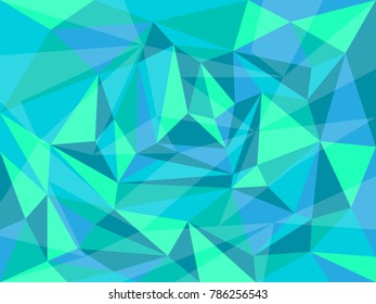 Blue Polygonal Mosaic Background, Creative Design Templates