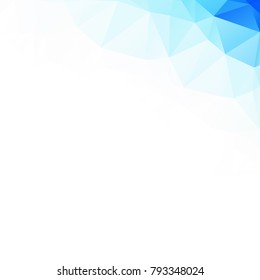 Blue Polygonal Mosaic Background, Creative Design Templates