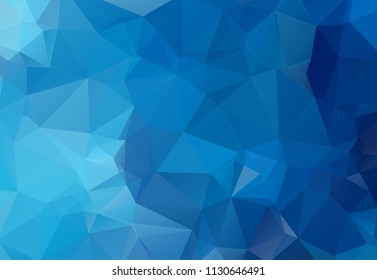 Blue Polygonal Mosaic Background. geometric pattern, triangles background. Creative Business Design Templates. Vector illustration.