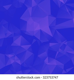 Blue polygonal mosaic background. Low poly style vector illustration
