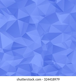Blue polygonal mosaic background. Low poly style vector illustration