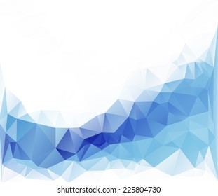 Blue polygonal mosaic background, Vector illustration,  Business design templates