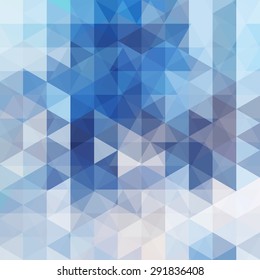 Blue polygonal mosaic background, Vector illustration, creative business design templates