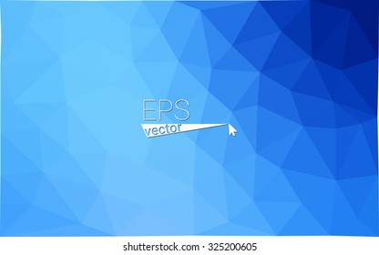 Blue Polygonal Mosaic Background, Vector illustration, Creative Business Design Templates