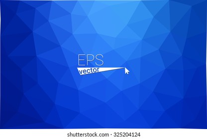 Blue Polygonal Mosaic Background, Vector illustration, Creative Business Design Templates