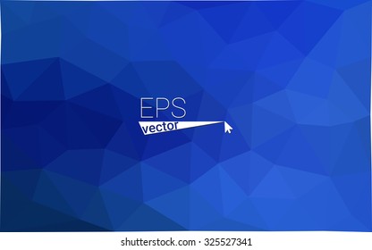 Blue Polygonal Mosaic Background, Vector illustration, Creative Business Design Templates