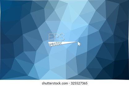 Blue Polygonal Mosaic Background, Vector illustration, Creative Business Design Templates