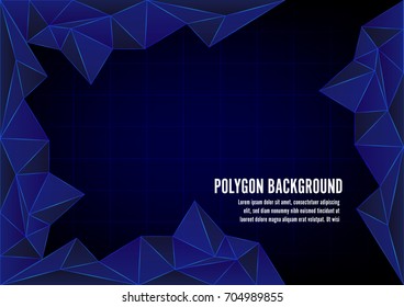 Blue Polygonal Mosaic Background, Vector illustration, Creative Business Design Templates