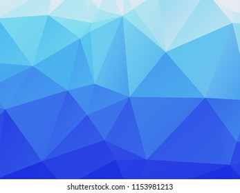 Blue Polygonal Mosaic Background,gradient From dark to light colors.