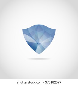 blue polygonal shield logo