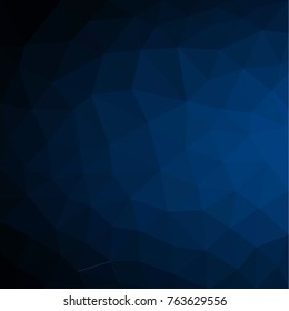 Blue polygonal space for your design, or space for headline or product. Low Poly. Mesh of triangles. Blue texture.