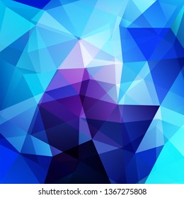 Blue polygonal vector background. Can be used in cover design, book design, website background. Vector illustration